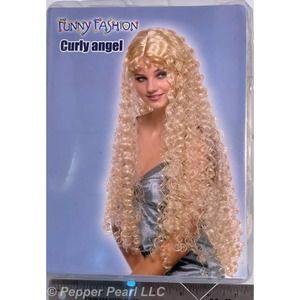 Costume Wig Curly Angle Long Blonde Adult Cosplay Theater Halloween